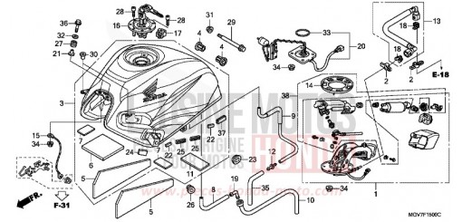 FUEL TANK CBR600FC de 2012